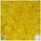 BeadTin Yellow Transparent 13mm Flower Plastic Pony Beads (250pcs)